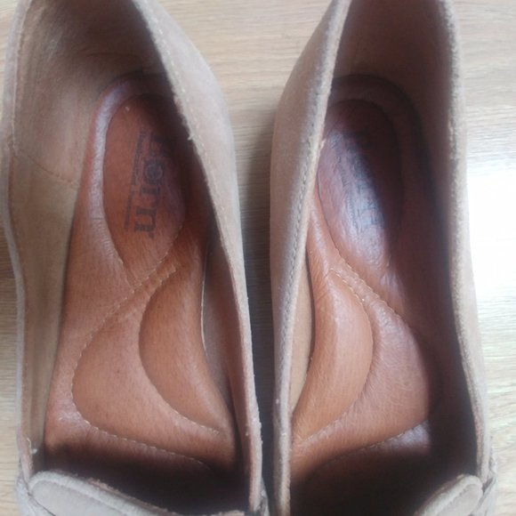 Born Women approx 9 tan taupe suede leather loafers - Picture 3 of 9